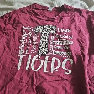 Gildan Red Short Sleeve Tee with Graphic Design